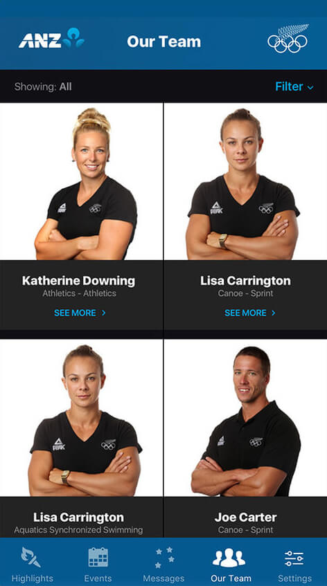 NZ Olympic Team App — project image 3