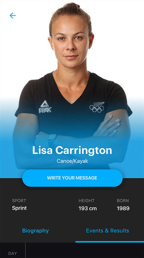 NZ Olympic Team App — project image 4