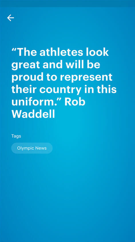 NZ Olympic Team App — project image 7